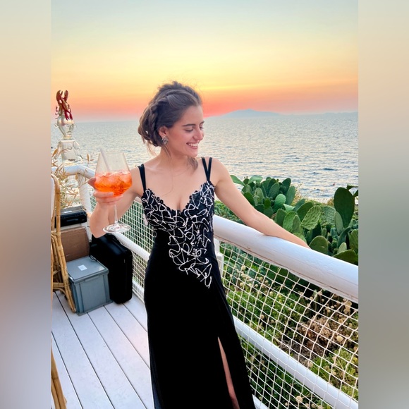 Versace Collection Lace Panel Gown Long Dress sz US 0-2 / IT 38 - Picture 3 of 7